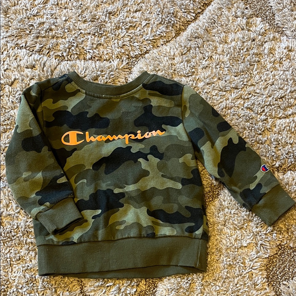 Champion Kids Camouflage Sweatshirt - Green and Black